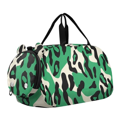 Kinder-Reisetasche mit Schuhfach, multifunktional, für Strand, Schwimmen, Pool, Sport, Smaragdgrün von KLL