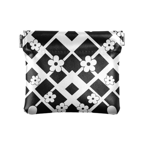 Kleine Geldbörse aus Leder mit Diamant-Formen, Blumen, ausgefallene Mini-Make-up-Tasche für Frauen, Jungen, Mädchen von KLL