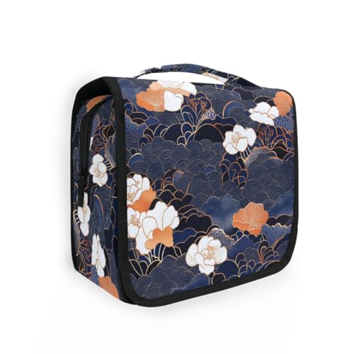 Kosmetiktasche für Damen, mit Haken zum Aufhängen, wasserdicht, Marineblau von KLL