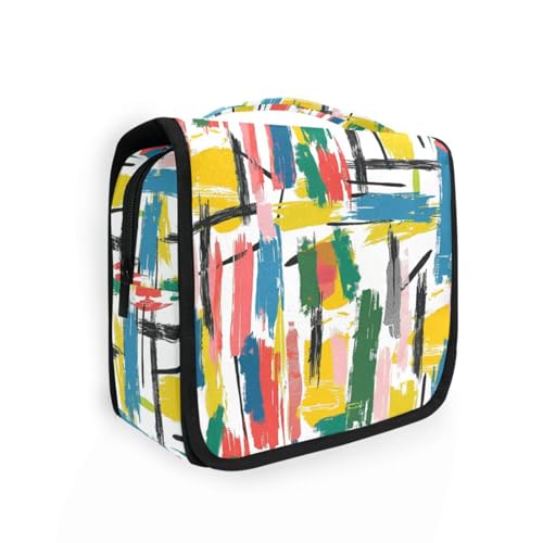 Kosmetiktasche mit Farbpalettenmuster, für Damen, mit Haken zum Aufhängen, unverzichtbare Kosmetiktasche für Reisen Kosmetiktasche mit Farbpalettenmuster, für Damen, mit Haken zum Aufhängen, unverzichtbare Kosmetiktasche für Reisen von KLL
