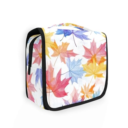 Kulturbeutel für Herren, Ahornblätter, bunt, mit Aufhängehaken, essentielle Medizin, für Reisen Kulturbeutel für Herren, Ahornblätter, bunt, mit Aufhängehaken, essentielle Medizin, für Reisen von KLL