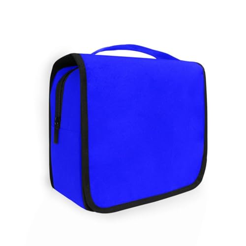 Kulturbeutel für Herren, einfarbig, einfarbig, mit Haken zum Aufhängen, waschbar, großes Fassungsvermögen, Blau Kulturbeutel für Herren, einfarbig, einfarbig, mit Haken zum Aufhängen, waschbar, großes Fassungsvermögen, Blau von KLL