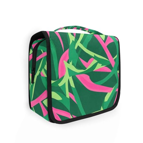 Kulturbeutel für Herren mit Aufhängehaken, Samtband, Grasgrün, für den Urlaub von KLL