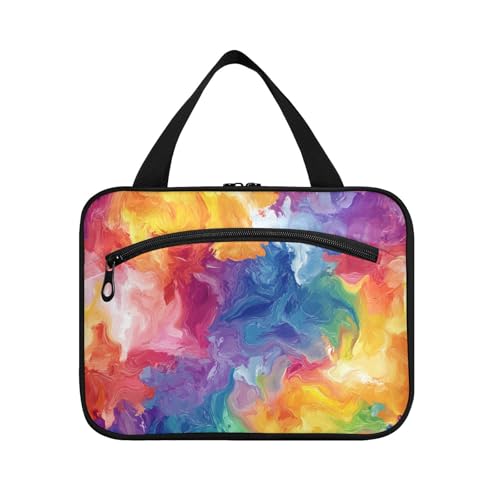 Kulturbeutel für Herren mit Haken, Designer-Make-up-Tasche, Organizer für Reisen, Essentials, Rucksackreisen, Regenbogenfarben, Maleta para maquillaje L Kulturbeutel für Herren mit Haken, Designer-Make-up-Tasche, Organizer für Reisen, Essentials, Rucksackreisen, Regenbogenfarben, Maleta para maquillaje L von KLL