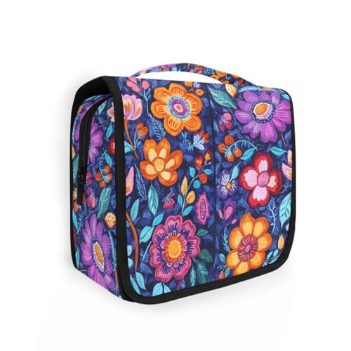 Kulturbeutel mit Blumenmotiv, für Herren, mit Haken zum Aufhängen, niedliche Make-up-Tasche, Urlaub Kulturbeutel mit Blumenmotiv, für Herren, mit Haken zum Aufhängen, niedliche Make-up-Tasche, Urlaub von KLL