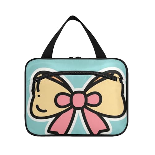 Kulturbeutel mit Cartoon-Fliege, zum Aufhängen, für Damen, mit Haken, Designer-Make-up-Tasche mit großem Fassungsvermögen, für Reisen, ein Muss für Reisen, Brochas, Maquillaje L von KLL
