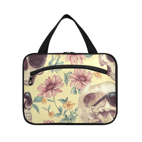 Kulturbeutel mit Totenköpfen und Sonnenbrillen, Safari-Hänge-Reise-Kulturbeutel für Herren, mit Haken, Designer-Chic-Kulturbeutel zum Aufhängen, für Reisen, Muss, Camping, Bolso, Viajero para Mujer, L Kulturbeutel mit Totenköpfen und Sonnenbrillen, Safari-Hänge-Reise-Kulturbeutel für Herren, mit Haken, Designer-Chic-Kulturbeutel zum Aufhängen, für Reisen, Muss, Camping, Bolso, Viajero para Mujer, L von KLL