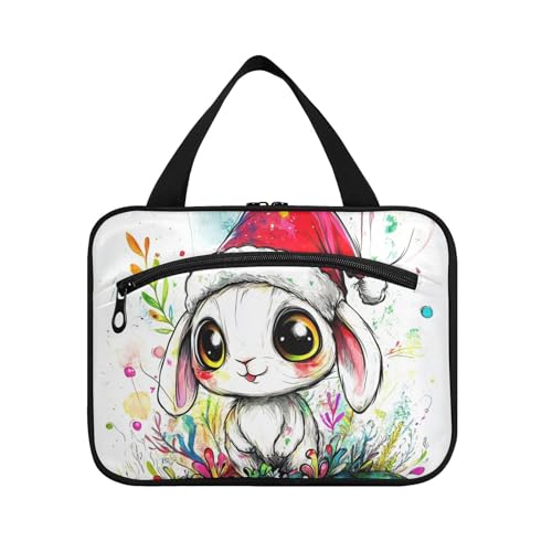 Kulturbeutel mit niedlichem Zwergkaninchen zum Aufhängen, mit Haken, Designer-Utensilien, Rasiertasche für Herren, für wichtige Dinge für Frauen, Hotelorganisador de maquillaje para L von KLL