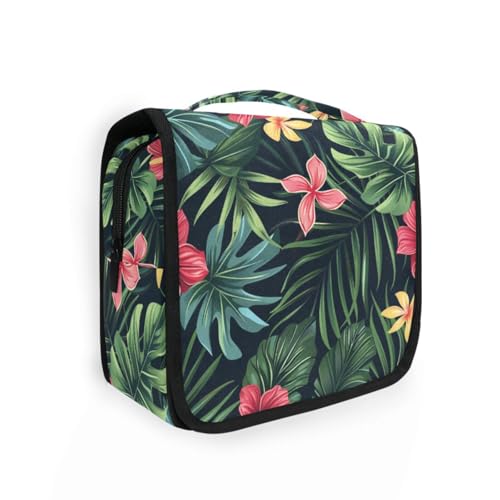 Kulturbeutel mit tropischen Pflanzen, Hawaii, für Herren, Reisen, mit Haken zum Aufhängen, modische Reisetasche, Kulturbeutel, Rucksack Kulturbeutel mit tropischen Pflanzen, Hawaii, für Herren, Reisen, mit Haken zum Aufhängen, modische Reisetasche, Kulturbeutel, Rucksack von KLL