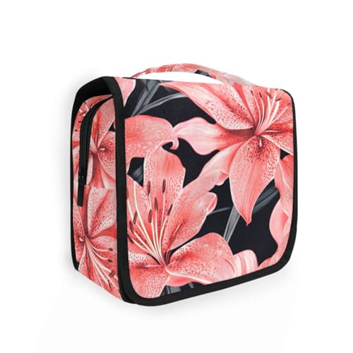 Lily Coral Reise-Kosmetiktasche für Damen mit Haken zum Aufhängen, multifunktionales Rasierset, Fitnessstudio von KLL