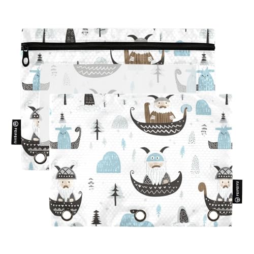 Little Vikings Skandinavische Binder Pocket Binder Einlagen für 3 Ringe Ordner mit Wasserdicht für Büro Schreibwaren Zubehör von KLL
