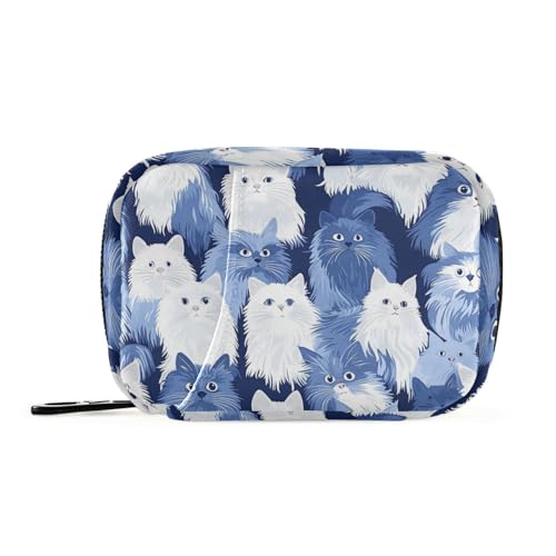 Lustige marineblaue türkische Angora Taschen mit abnehmbaren Fächern, wiederverwendbare Pillen-Organizer für Handtasche von KLL