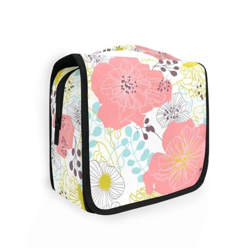 Make-up-Tasche mit bunten Blumen, für Reisen, mit Haken zum Aufhängen, für Herren, Rucksackreisen Make-up-Tasche mit bunten Blumen, für Reisen, mit Haken zum Aufhängen, für Herren, Rucksackreisen von KLL