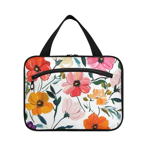 Malerei-Kulturbeutel zum Aufhängen, mit Haken, tragbare Designer-Kulturbeutel zum Aufhängen, für Damen, Camping, Maletín para maquillaje L von KLL