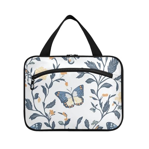 Marineblaue Schmetterlings-Zweig-Hängetasche für Frauen mit Haken, Designer-Kosmetiktasche für Accessoires für Frauen, Kreuzfahrten, envase para Perfume de L von KLL