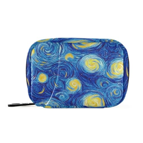 Masterpiece Pillenbeutel für Ölgemälde mit abnehmbaren Fächern, tragbarer Pillen-Organizer für Geldbörse, Sternennacht Masterpiece Pillenbeutel für Ölgemälde mit abnehmbaren Fächern, tragbarer Pillen-Organizer für Geldbörse, Sternennacht von KLL