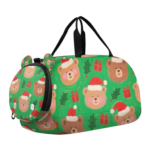 Merry Christmas Süße Reisetasche mit Schuhfach, leicht, für Sport, Übernachtung, Reisetasche für Strand, Schwimmen, Pool, Sport Merry Christmas Süße Reisetasche mit Schuhfach, leicht, für Sport, Übernachtung, Reisetasche für Strand, Schwimmen, Pool, Sport von KLL