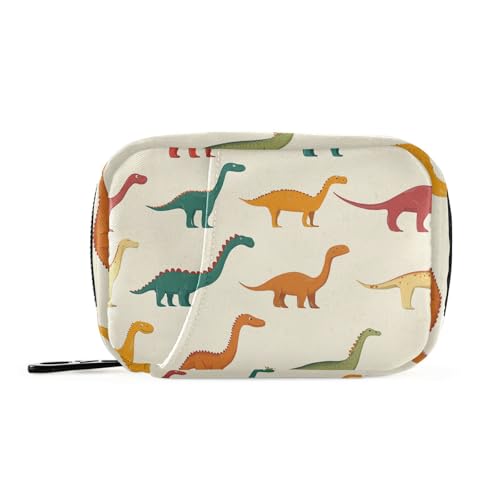 Neutrale Medizintasche von Brachiosaurus, Cartoon-Dinosaurier-Medizintasche mit abnehmbaren Fächern, praktischer tragbarer Tabletten-Organizer von KLL
