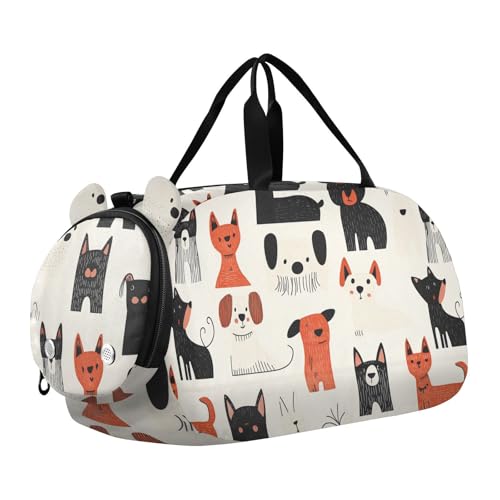 Niedlicher Turnbeutel mit Schuhen, großes Fassungsvermögen, für Reisen, Schwimmen, Tanzen, Ballett von KLL