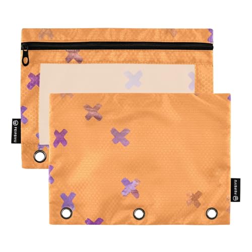 Pattern4 Binder Pocket Pencil Case für 3 Loch Binder Taschen mit 3 Ringen für Kinder Schreibwaren Versorgung von KLL