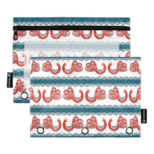 Patterns_Scandinavian Christmas-09 Ordnertasche Aufbewahrungstasche für 3 Ringe Ordner mit Binderlöchern für Schule Schreibwaren, Patterns_Scandinavian Christmas-09, 1 Größex2, Cartoon, von KLL