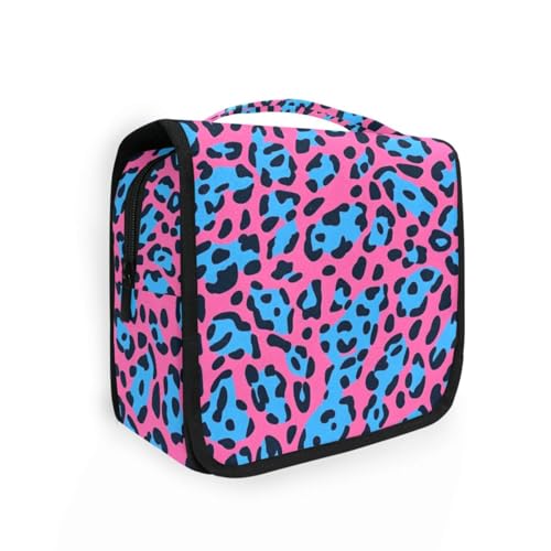 Pfirsichblaue Reisetasche mit Leopardenmuster für Damen, mit Haken zum Aufhängen, Unisex, für Reisen von KLL