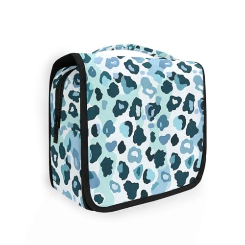 Reise-Kulturbeutel für Herren, Leopardenmuster, Blau Reise-Kulturbeutel für Herren, Leopardenmuster, Blau von KLL