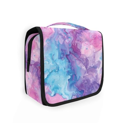 Reise-Kulturbeutel für Herren, abstrakt, mit Haken zum Aufhängen, niedliche Taschen für Herren, Toilette, Rosa / Violett Reise-Kulturbeutel für Herren, abstrakt, mit Haken zum Aufhängen, niedliche Taschen für Herren, Toilette, Rosa / Violett von KLL