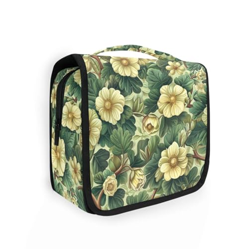 Reise-Kulturbeutel für Herren, elegantes Rhabarber-Design, mit Aufhängehaken, unverzichtbare Tasche mit Fächern, Grün Reise-Kulturbeutel für Herren, elegantes Rhabarber-Design, mit Aufhängehaken, unverzichtbare Tasche mit Fächern, Grün von KLL