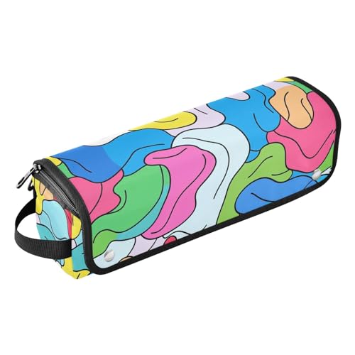 Reise-Werkzeugtasche und hitzebeständige Matte, abnehmbarer Haarstyling-Zubehör, Organizer für heiße Werkzeuge, Lockenstab und Glätteisen, bunt, abstrakte Form, Reisen Reise-Werkzeugtasche und hitzebeständige Matte, abnehmbarer Haarstyling-Zubehör, Organizer für heiße Werkzeuge, Lockenstab und Glätteisen, bunt, abstrakte Form, Reisen von KLL