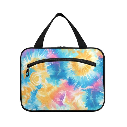 Reisetasche für Damen mit Haken, erweiterbarer Designer-Toilettenartikel-Organizer für Damen, mit Batikfärbung, Explosions-Design, Größe L von KLL