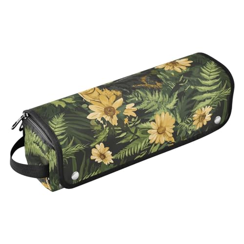 Reisetasche für Haar-Werkzeug, mit hitzebeständiger Matte, Tragetasche, flacher Lockenstab, wasserdichter Organizer für Glätteisen, Glätteisen, Lockenstäbe, Beauty-Dinosaurier, Velociraptor, Safari von KLL