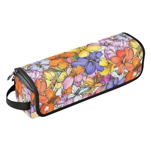 Reisetasche für Haar-Werkzeug, mit hitzebeständiger Polsterung, Tragetasche, flacher Lockenstab, wasserdichter Organizer für heiße Werkzeuge, Lockenstab und Haarvolumenstyler, bunte Sommerblumen Reisetasche für Haar-Werkzeug, mit hitzebeständiger Polsterung, Tragetasche, flacher Lockenstab, wasserdichter Organizer für heiße Werkzeuge, Lockenstab und Haarvolumenstyler, bunte Sommerblumen von KLL