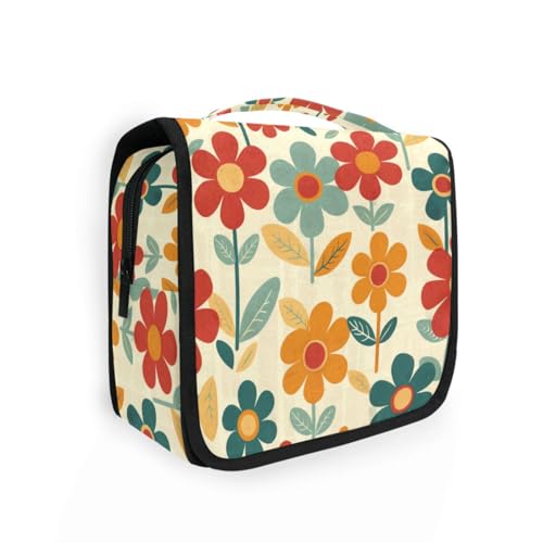 Retro Blumen Reise Kulturbeutel Herren mit Haken zum Aufhängen Zubehör Tasche für Toilettenartikel WC Retro Blumen Reise Kulturbeutel Herren mit Haken zum Aufhängen Zubehör Tasche für Toilettenartikel WC von KLL