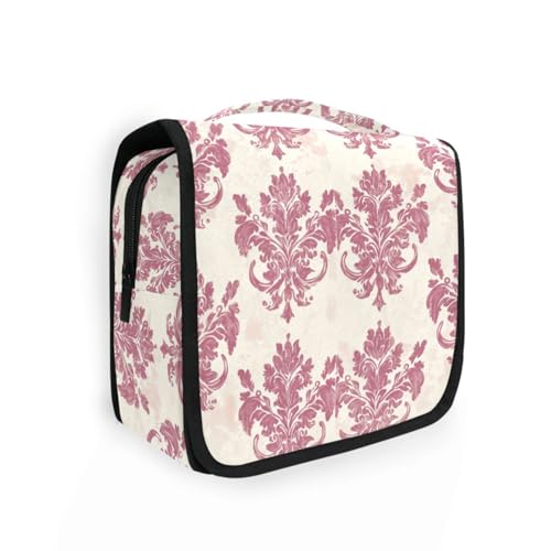 Retro-Vintage-Blumenmuster-Tasche für Damen, Reisen, mit Haken zum Aufhängen, Unisex, Snack-Tasche für Reisen Retro-Vintage-Blumenmuster-Tasche für Damen, Reisen, mit Haken zum Aufhängen, Unisex, Snack-Tasche für Reisen von KLL