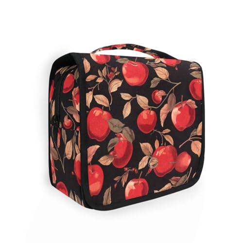 Rote Obsttasche für Damen, Reisen, mit Haken zum Aufhängen, schicke Make-up-Tasche, Organizer, Urlaub Rote Obsttasche für Damen, Reisen, mit Haken zum Aufhängen, schicke Make-up-Tasche, Organizer, Urlaub von KLL
