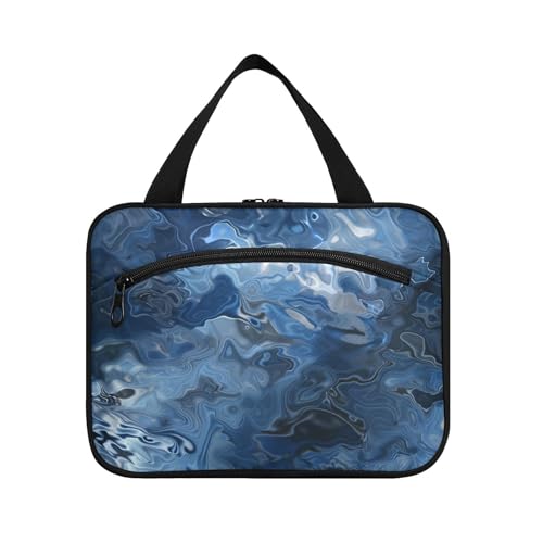 Silver and Blue Dreams Herren-Kulturbeutel zum Aufhängen, mit Haken, Designer-Zubehör, Kulturbeutel zum Aufhängen, für Reisende, Hotel, Estuche Para Guardar Maquillaje L von KLL