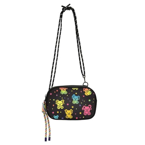 Süße Damen-Geldbörse, Cartoon-Koalabär, Neon, für Herren, wasserdicht, mit Kreditkartenfächern, Mini-Umhängetasche, für Spaziergänge von KLL