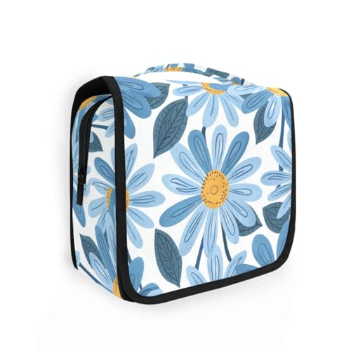 Süße blaue Gänseblümchen-Reisetasche mit Haken zum Aufhängen, faltbare Tasche für Herren, Kreuzfahrten von KLL