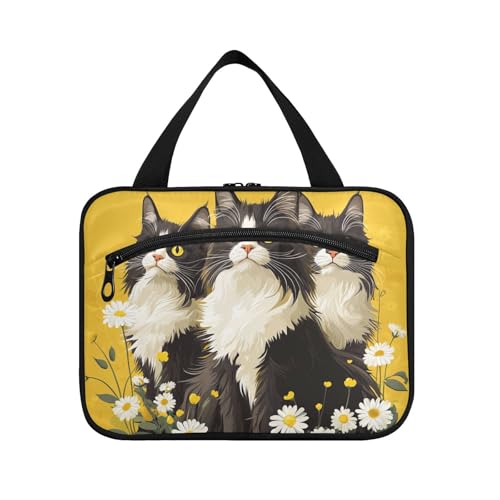 Süße norwegische Safari-Katzen zum Aufhängen, persönlicher Gegenstand, Reisetasche mit Haken, Designer-süße Taschen für Herren, für Vater, Badezimmer, Estuche de maquillaje para Mujer L von KLL