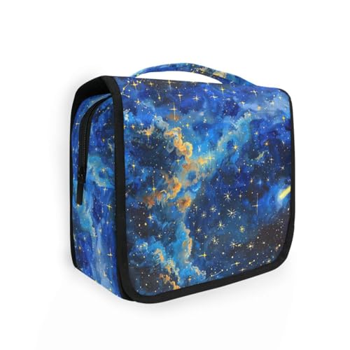 The Starry Sky A Shooting Star Passing by Reise-Kulturbeutel für Frauen mit Haken zum Aufhängen, unverzichtbarer Koffer für Toilettenartikel von KLL