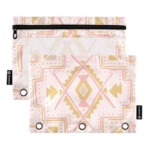 Tribal Bohemian (30) Binder Taschen Make-up Tasche für Ordner 3 Ringe mit Binderlöchern für Kinder Schreibwaren Zubehör, Tribal Bohemian (30), 1 sizex2, Cartoon, Tribal Bohemian (30), 1 sizex2, von KLL