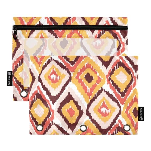 Tribal Bohemian (47) Ringe Binder Taschen Make-up Tasche für Ringe Binder Organizer mit 3 Ringen für Schule Schreibwaren von KLL