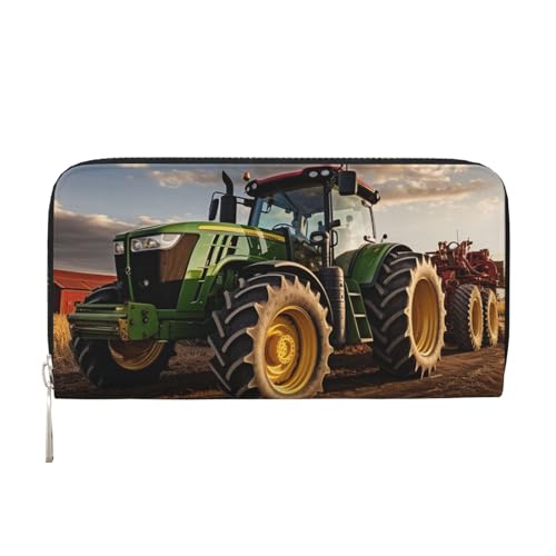 Ersatzteile für landwirtschaftliche Maschinen, Ledergeldbörse für Damen und Mädchen, mit Reißverschluss, Kreditkartenhalter, lange PU-Geldbörse, Clutch, Geldbörse, wasserdichte Reisehandtasche von KLLTYHMU