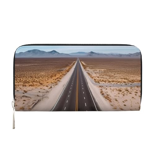 Freeway Highway Road In The Desert Ledergeldbörse für Damen und Mädchen, mit Reißverschluss, Kreditkartenhalter, lange PU-Geldbörse, Clutch, wasserdicht, Reisehandtasche Freeway Highway Road In The Desert Ledergeldbörse für Damen und Mädchen, mit Reißverschluss, Kreditkartenhalter, lange PU-Geldbörse, Clutch, wasserdicht, Reisehandtasche von KLLTYHMU