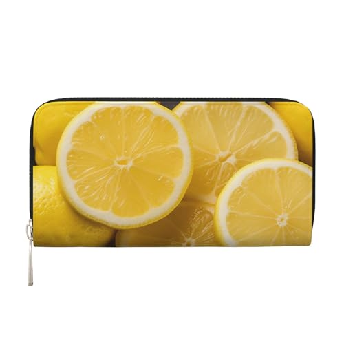 Gelbe Zitronenleder-Geldbörse für Damen und Mädchen, mit Reißverschluss, Kreditkartenhalter, lange PU-Geldbörse, Clutch, Geldbörse, wasserdicht, Reisehandtasche Gelbe Zitronenleder-Geldbörse für Damen und Mädchen, mit Reißverschluss, Kreditkartenhalter, lange PU-Geldbörse, Clutch, Geldbörse, wasserdicht, Reisehandtasche von KLLTYHMU