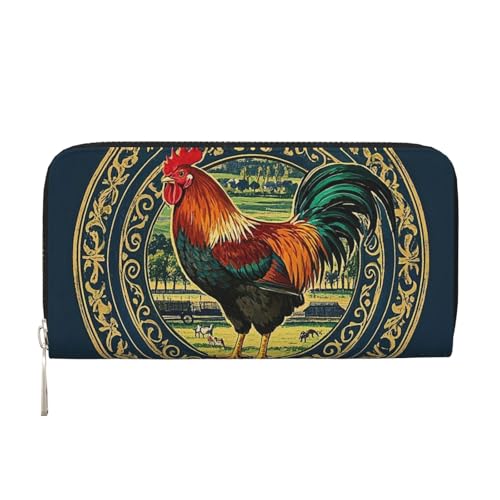 Geldbörse im Landhausstil mit Bauernhoftieren aus Leder für Frauen und Mädchen, mit Reißverschluss, lange PU-Geldbörse, Clutch, wasserdicht, Reisehandtasche Geldbörse im Landhausstil mit Bauernhoftieren aus Leder für Frauen und Mädchen, mit Reißverschluss, lange PU-Geldbörse, Clutch, wasserdicht, Reisehandtasche von KLLTYHMU