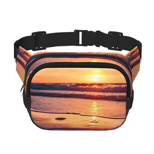 Gürteltasche für Damen und Herren, kleine modische Umhängetasche, leicht, für Strand und Sonnenuntergang, leuchtende Bauchtasche für Laufen, Workout, Wandern, Reisen Gürteltasche für Damen und Herren, kleine modische Umhängetasche, leicht, für Strand und Sonnenuntergang, leuchtende Bauchtasche für Laufen, Workout, Wandern, Reisen von KLLTYHMU