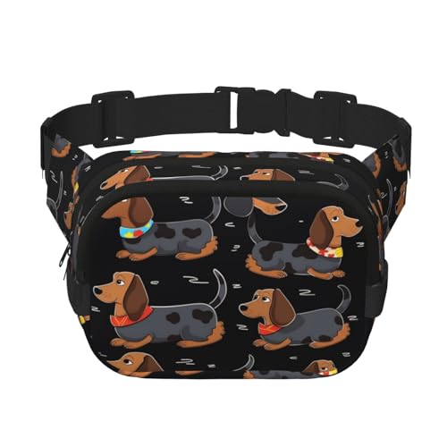 Gürteltasche für Damen und Herren, kleine modische Umhängetasche, leicht, mit Aufschrift "I Love My Dog", Dackel, Bauchtasche für Laufen, Workout, Wandern, Reisen Gürteltasche für Damen und Herren, kleine modische Umhängetasche, leicht, mit Aufschrift "I Love My Dog", Dackel, Bauchtasche für Laufen, Workout, Wandern, Reisen von KLLTYHMU