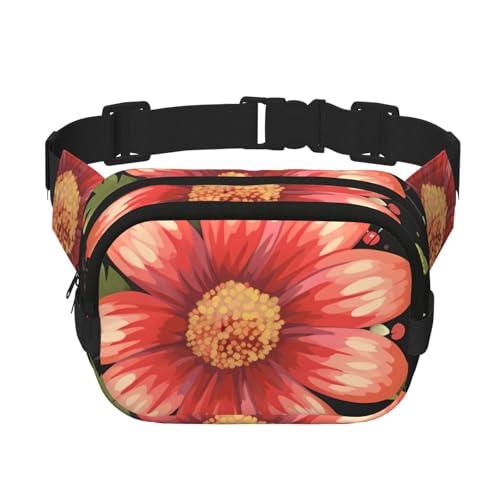 Gürteltasche für Damen und Herren, kleine modische Umhängetasche, leicht, mit Blumenmuster, Bauchtasche für Laufen, Workout, Wandern, Reisen Gürteltasche für Damen und Herren, kleine modische Umhängetasche, leicht, mit Blumenmuster, Bauchtasche für Laufen, Workout, Wandern, Reisen von KLLTYHMU